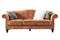 Acanva Collection Mid-Century Vintage Velvet Camelback Living Room Sofa, 3 Piece Set, Tangerine