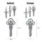 House Key Key Shapes 4 Pack: Forged