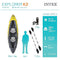 INTEX 68303EP Excursion Pro K1 Inflatable Kayak Set: Includes Deluxe 86in Aluminum Oars and High-Output Pump