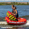 Airhead Super Mable Towable | 1-3 Rider Tube for Boating and Water Sports, Heavy Duty Full Nylon Cover with Zipper, EVA Foam Pads, and Patented Speed Safety Valve for Easy Inflating & Deflating