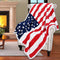 Catalonia Patriotic US Flag Blanket, American National Flag Throws, Sherpa Fleece Reversible Blanket for Couch Bed Decor, 4th of July Citizenship Veteran Gift