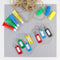 Lucky Line Flexible Colored Plastic Key Tag with 3/4" Split Ring, in Assorted Colors, 12 Pack (16929)