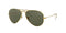 Ray-Ban RB3025 Classic Aviator Sunglasses, Gold/Green Polarized, 58 mm