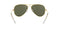 Ray-Ban RB3025 Classic Aviator Sunglasses, Gold/Green Polarized, 58 mm