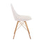 OSP Home Furnishings Oakley Mid-Century Modern Bucket Chair, White