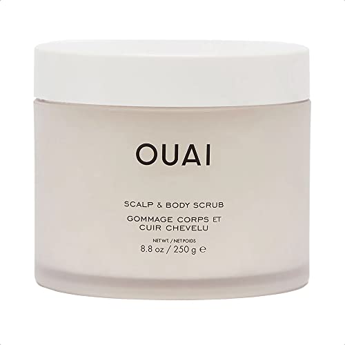 OUAI Scalp & Body Scrub. Deep-Cleansing Scrub for Hair and Skin that Removes Buildup, Exfoliates and Moisturizes. Made with Sugar and Coconut Oil. Free from Parabens, Sulfates and Phthalates (8.8 Oz)