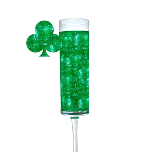 Green St. Patricks Day Drink Glitter for Wine, Beer, Cocktails | Edible Cocktail Glitter | Food Grade, Made in The USA | Cocktail Garnish | Beverage Shimmer | Baking Decorations | Perfect Host Gift