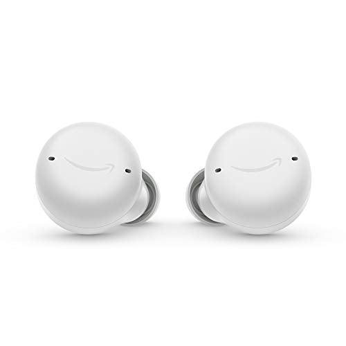 Echo Buds with Active Noise Cancellation (2021 release, 2nd gen) | Wired charging case | Glacier White