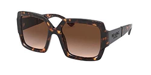 Prada PR21XS 2AU6S1 54MM Havana /Brown Gradient Square Sunglasses for Women + BUNDLE With Designer iWear Complimentary Eyewear Kit