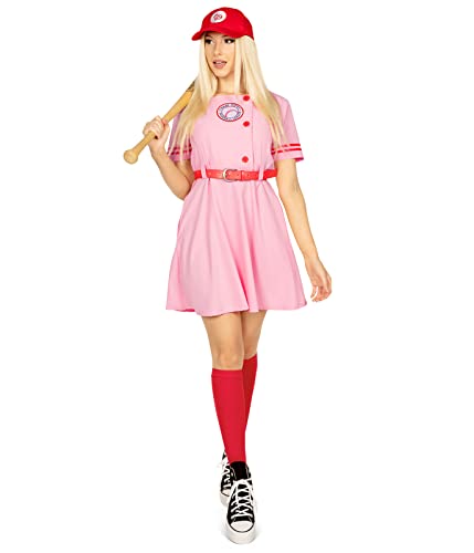Tipsy Elves Women's Halloween Pink Baseball Player Costume Dress