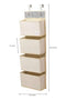 3 Sprouts Hanging Wall Organizer- Storage for Nursery and Changing Tables, Giraffe
