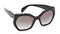 Prada Heritage PR 16RS 1AB0A7 Black Plastic Butterfly Sunglasses Grey Gradient Lens