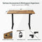 FEZIBO Height Adjustable Electric Standing Desk, 48 x 24 Inches Stand up Table, Sit Stand Home Office Desk with Splice Board, Black Frame/Rustic Brown Top