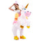 Spooktacular Creations Inflatable Costume Adult, Riding a Unicorn Air Blow-up Deluxe Halloween Costume with Hat - White