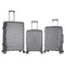 Rockland Vienna Hardside Luggage with Spinner Wheels, Grey, 3-Piece Set (20/24/28)
