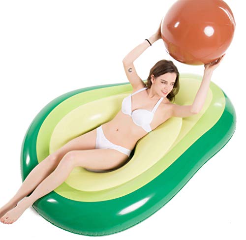 Jasonwell Inflatable Avocado Pool Float Floatie with Ball Water Fun La