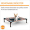 K&H Pet Products Original Pet Cot Outdoor Elevated Dog Bed with Removable Bolsters - Chocolate/Black Mesh, Medium 25 X 32 X 7 Inches