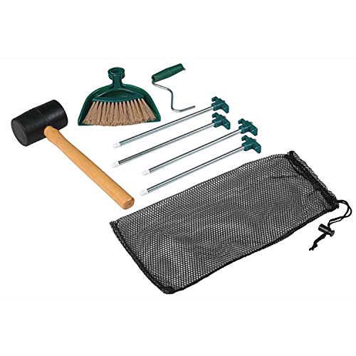 Coleman Premium Tent Kit, Includes Four Steel Tent Pegs, Rubber Mallet, Broom and Dustpan, Stake Puller, and Carry Bag