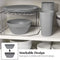 US Acrylic Newport Plastic Plate, Bowl and Tumbler Dinnerware Set for 4 in Grey Stone | 12-Piece Drinking and Dining Set | Reusable, BPA-free, Made in the USA, Top-rack Dishwasher Safe