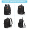 VASCHY Lightweight Backpack for School, Classic Basic Water Resistant Casual Daypack for Travel with Bottle Side Pockets (Black)