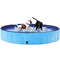 Yaheetech Blue Foldable Hard Plastic Dog Pet Bath Swimming Pool Collapsible Dog Pet Pool Bathing Tub Pool for Pets Dogs & Cats w/Pet Brush&Repair Patches-63 x 11.8 inch,XXL