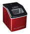 Frigidaire EFIC452-SSRED XL Maker, Makes 40 Lbs. of Clear Square Ice Cubes A Day, Stainless, Red Steel