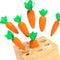 SKYFIELD Carrot Harvest Game Wooden Toy for Baby Boys and Girls 1 2 3 Year Old, Educational Shape Sorting Matching Puzzle Gift Toy with 7 Sizes Carrots.Great Montessori Toy for Toddlers 1-3