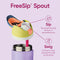 Owala FreeSip Insulated Stainless Steel Water Bottle with Straw for Sports and Travel, BPA-Free, 32-oz, Shy Marshmallow