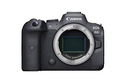 Canon EOS R6 Full-Frame Mirrorless Camera with 4K Video, Full-Frame CMOS Senor, DIGIC X Image Processor, Dual UHS-II SD Memory Card Slots, and Up to 12 fps with Mechnical Shutter, Body Only, Black