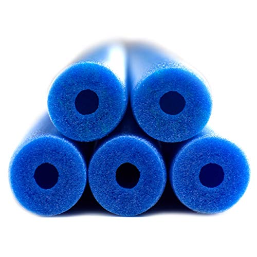 Pool Noodles, Fix Find 5 Pack of 52 Inch Hollow Foam Pool Swim Noodles, Bright Blue Foam Noodles for Swimming, Floating and Craft Projects