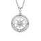 Mkhhy Lost Compass Necklace for Women and Girls , I'd Be Lost Without You Compass Jewelry For Wife Girlfriend, Valentines Day Anniversary Birthday Gift for Her （Silver-Apr-Diamond）