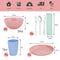 28PCS Kitchen Wheat Streaw Dinnerware Sets, Wheat Straw Plates and Bowls Sets, College Dorm Dinnerware Dishes Set for 4 with Cutlery Set