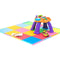 ProSource Puzzle Solid Foam Play Mat for Kids - 16 tiles with edges, Assorted