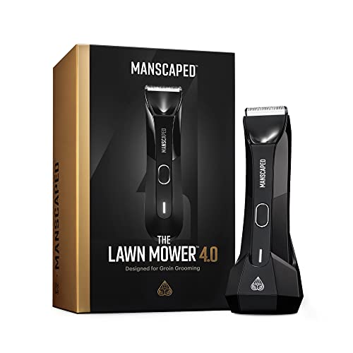MANSCAPED® Electric Groin Hair Trimmer, The Lawn Mower™ 4.0, Replaceable SkinSafe™ Ceramic Blade Heads, Waterproof Wet/Dry Clippers, Rechargeable, Wireless Charging, Ultimate Male Hygiene Razor