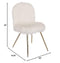 OSP Home Furnishings Julia Accent Chair, White Faux Fur and Gold Legs