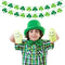 Felt Shamrock Clover Garland Banner - NO DIY - St. Patrick 's Day Banner Decor - St. Patrick 's Day Garland Decorations - Irish Party Supplies - Green and Light Green Color