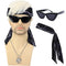 Bettecos Short Blonde Cosplay Wig for Men with Headbands Necklace and Glasses Men’s Blond Boxer Costume Synthetic Hair Wigs for Halloween Party (Wig+Necklace+Headbands+Sunglasses+Wig Cap)