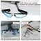 compuda 2 Packs Sunglass Holder for Car Sun Visor Car Accessories, Genuine Leather Car Sunglass Holder, Glasses Clip for Cars SUV(Grey)