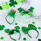 Fovths 8 Pack St. Patrick's Day Party Accessories St. Patrick's Day Headbands Sequined Shamrock Headband Leprechaun Hat Headband Assorted Styles for St. Patricks Day Decoration Costume Accessories