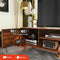 WLIVE Mid-Century Modern TV Stand for 55 inch TV, Media Console, Entertainment Center with Storage, Retro Brown