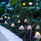 HULPPRE Set of 15pcs Warm White 8 Modes 29.5ft Mini Mushroom Solar Lights Solar Pathway Lights Outdoor Decoration Fairy Color Changing Solar String Light for Garden,Backyard,Lawn,Party,Christmas