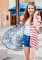July 4th American Flag Patriotic Coverups Summerr Cardigan USA Stars Stripes Open Kimono Tops(FLAG1,M)