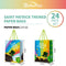 Gatherfun Saint Patrick’s Day Gift Bag Lucky Green Shamrock Rainbow Paper Gift Bag with Handle for Green Irish Party Decorations, 24PCS
