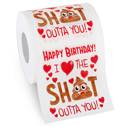 Husband Birthday Gifts by Aliza | Large Funny Gag Toilet Paper Roll – Excellent Gift for Wife Husband Boyfriend Girlfriend Friend Sister Brother Dad Mom -- The Perfect Decoration for your Party