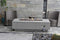 Elementi Granville Fire Table Cast Concrete Natural Gas Fire Table, Outdoor Fire Pit Fire Table/Patio Furniture, 45, BTU Auto-Ignition, Stainless Steel Burner, Lava Rock Included