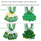 18PCS St. Patrick's Day Shamrock Necklace Clover Green Bead Party Favors Irish Beer Decorations Supplies