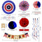 26Pcs Patriotic Decorations 4th of July Decor - LOVE USA Banner Red White Blue Paper Fans Star Streamer Pom Poms Hanging Swirls for Veterans day,Labor Day,Presidents Day,Flag Day