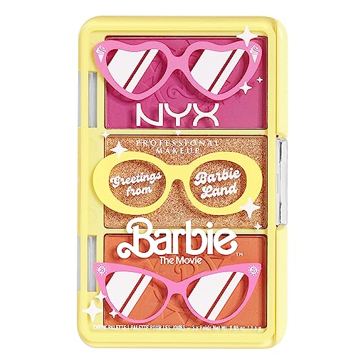 NYX PROFESSIONAL MAKEUP BARBIE, Mini Cheek Palette - Greeting From BARBIE Land