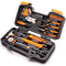 Cartman 39 Piece Tool Set General Household Hand Kit with Plastic Toolbox Storage Case Orange
