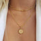 Dainty Layering Initial Necklaces for Women, 14K Gold Plated Paperclip Chain Necklace for Women Simple Cute Hexagon Letter Pendant Initial A Necklace Choker Necklaces Gold Layered Necklaces for Women